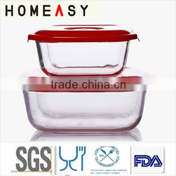 High borosil clear glass oval baking dish/round pyrex glass baking dish