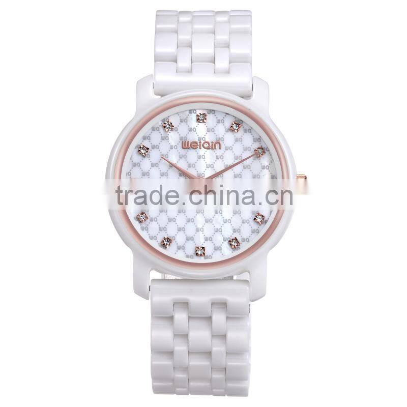 WEIQIN W3231 white ceramic watch