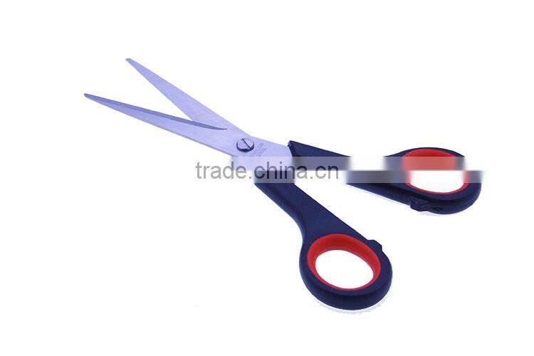 New style office scissors black rubbber handle razor household scissor