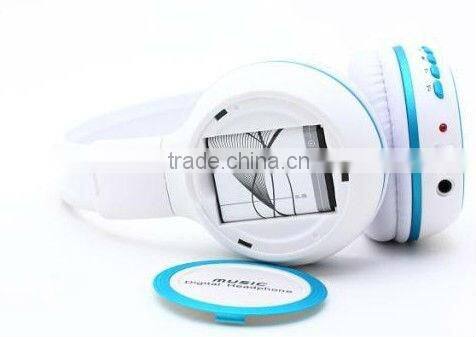 2013 new product hot selling stereo bluetooth SD MP3 headset with microphone +FM from shenzhen factory