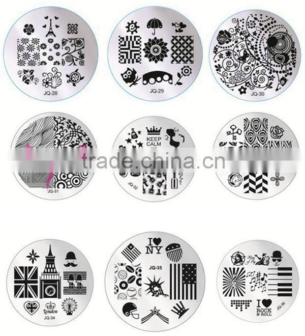 New 2016 round shape nail art stamping plate 5.6cm nail art image plate