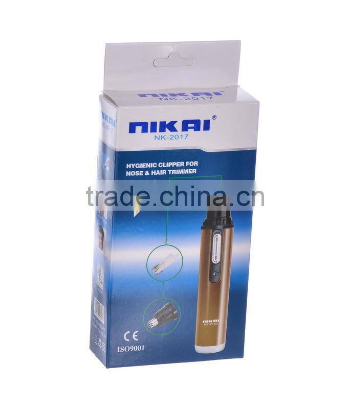 High quality NIKAI manual mini electric nose hair trimmer