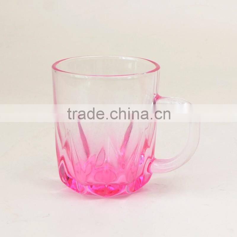 Home Use Glass Cup with Handle 200ml Coffe Cup Glass Tea Cup