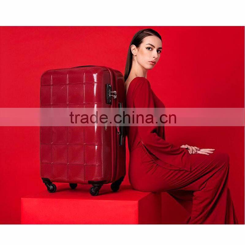 Packaging & Shipping PU Travel Luggage Women Mens Casual Trolley Suitcase Rolling Luggage
