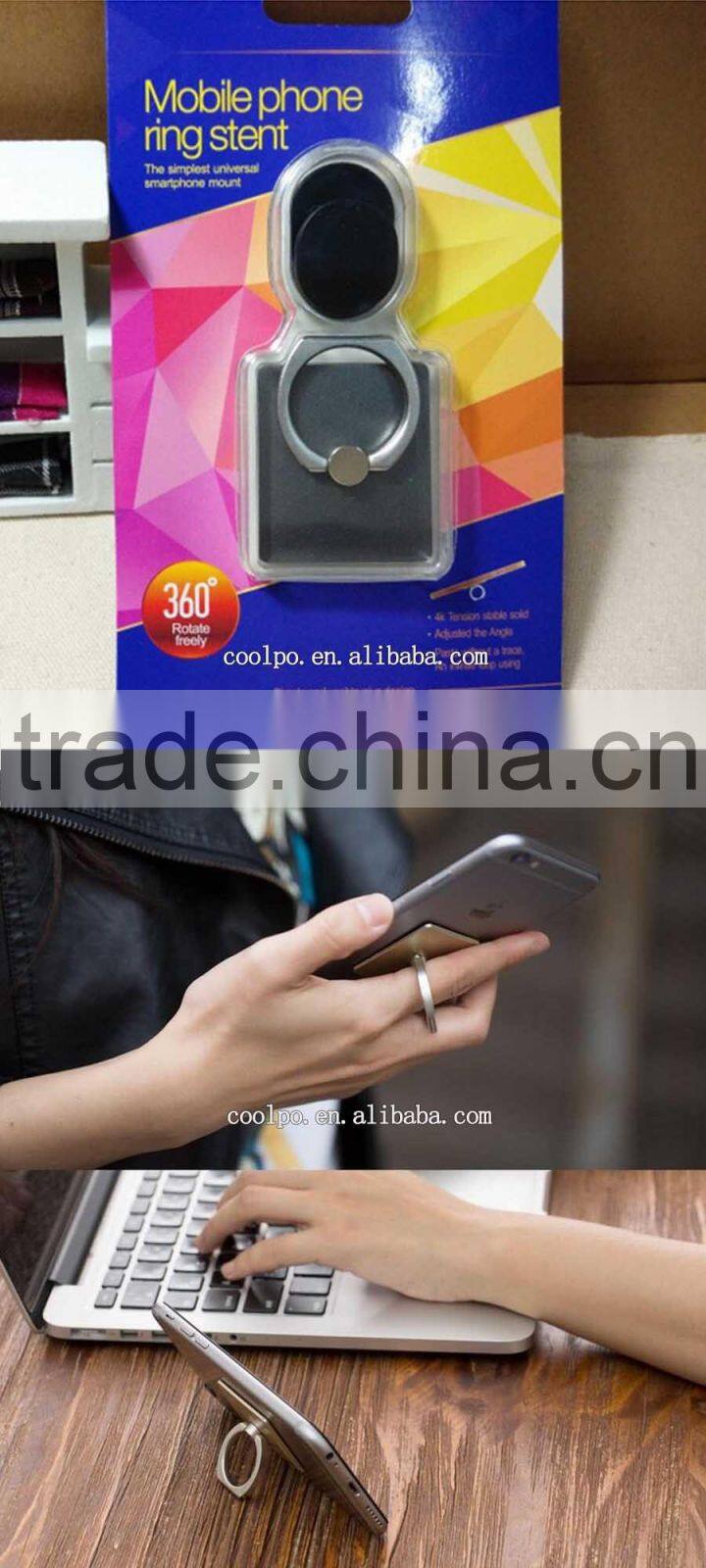 Small packaging finger Grip strap ring hand cell phone holder