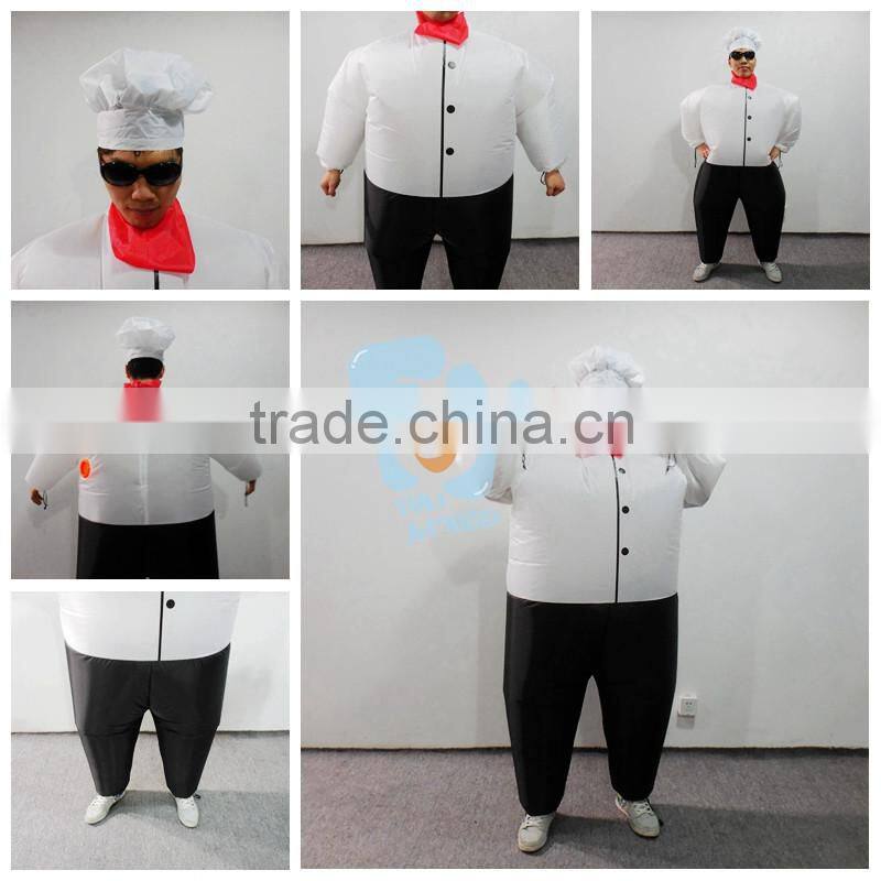 stock inflatable halloween costumes chef costume for adults