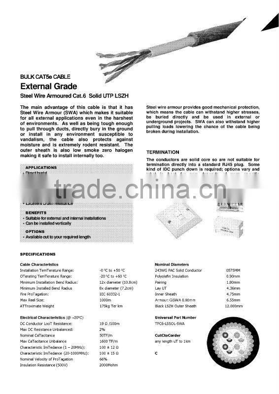 OUTDOOR CAT.6 UTP SWA