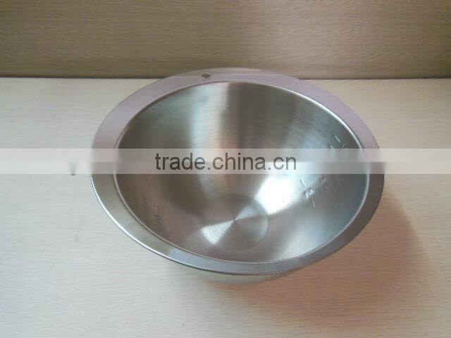 stainless steel salad bowl, food bowl, measuring bowl