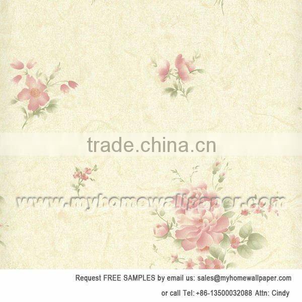 Country Style Vinyl Chinoiserie Wallpaper (own factory&various designs) (091605)