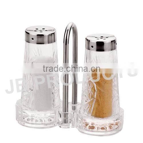 Acrylic salt pepper shakers with stainless cover