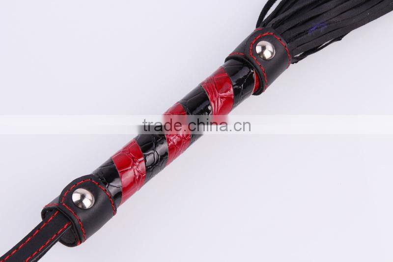 The crocodile grain leather whip Leather Flirt Whip, leather whips,horse bridle