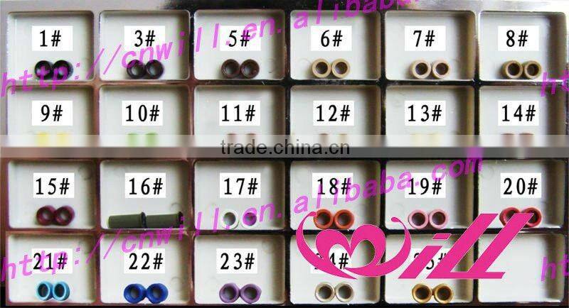 2013 Wholesale High Quality Cheap Silicone Micro Beads Hair Extension Micro Beads Brown Micro Beads For Hair Extensions Tools