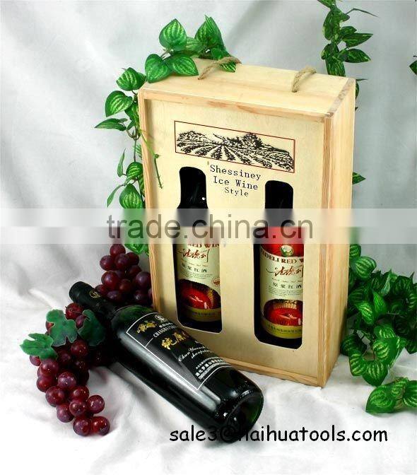PINE WOOD wine box without accessories