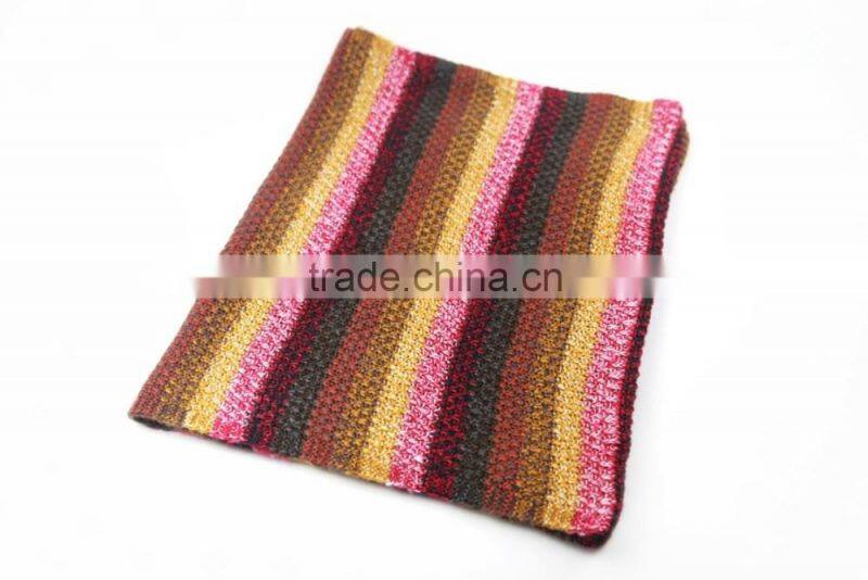 High quality new 2016 autumn and winter colorful acrylic stripe fashion warm scarf female
