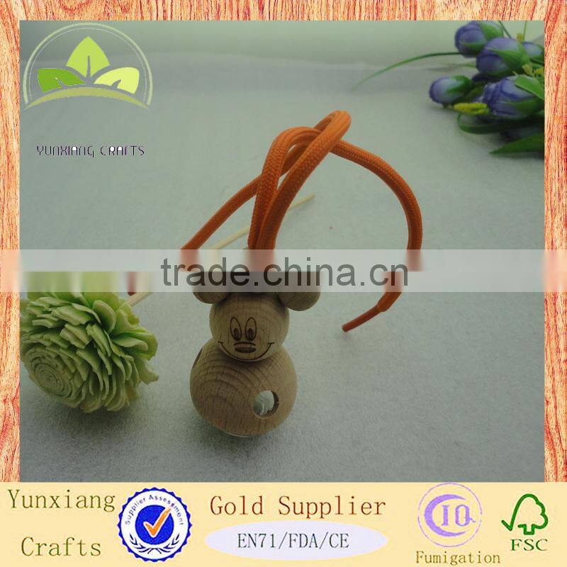 Eco Hanging Glass Bottle with Wood Cap Air Freshener Car Perfume