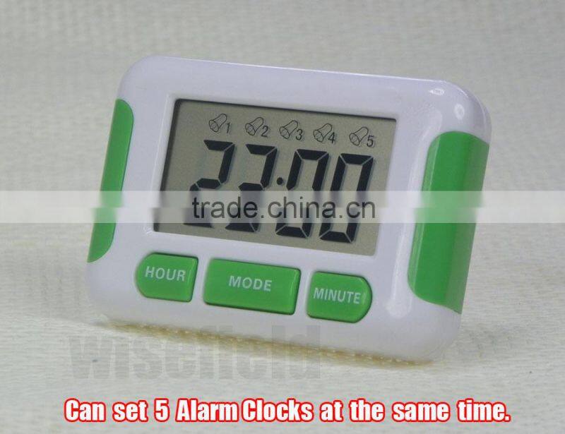 Alarm Clock 5 Groups 12/24 Hours Countdown Multi Kitchen Home House Lab Timer Count down