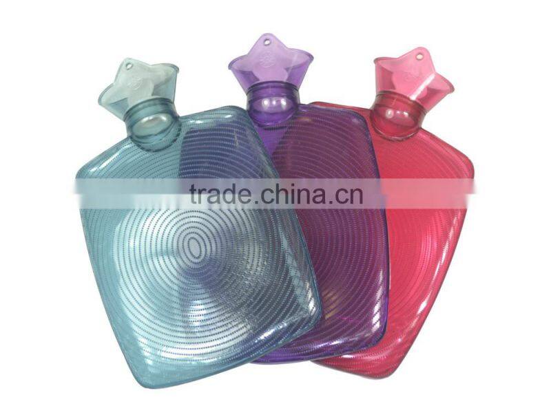 Rectangular PVC empty plastic hot water bottle