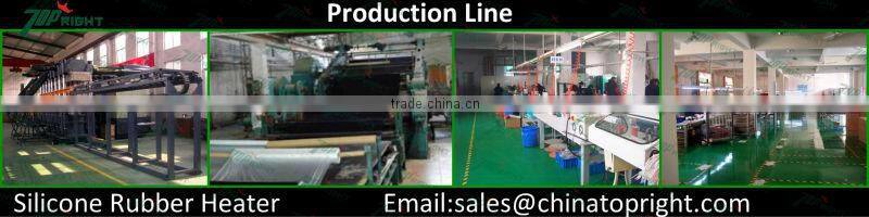 Flexible Spring Fixed Silicone Rubber Oil Tank Blanket Heater with Veclro and plug