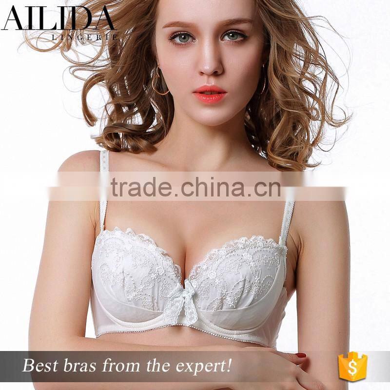 Ailida Hot Sale Lace High Quality Classic Solid Color Lace Trim Push up Bra