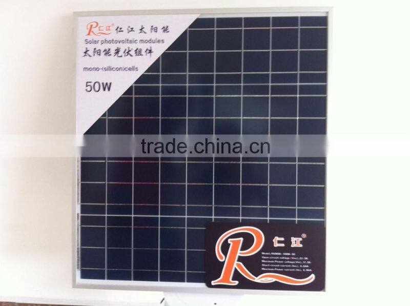 RJ polycrystalline pv module 40 w 50w solar panel made in china