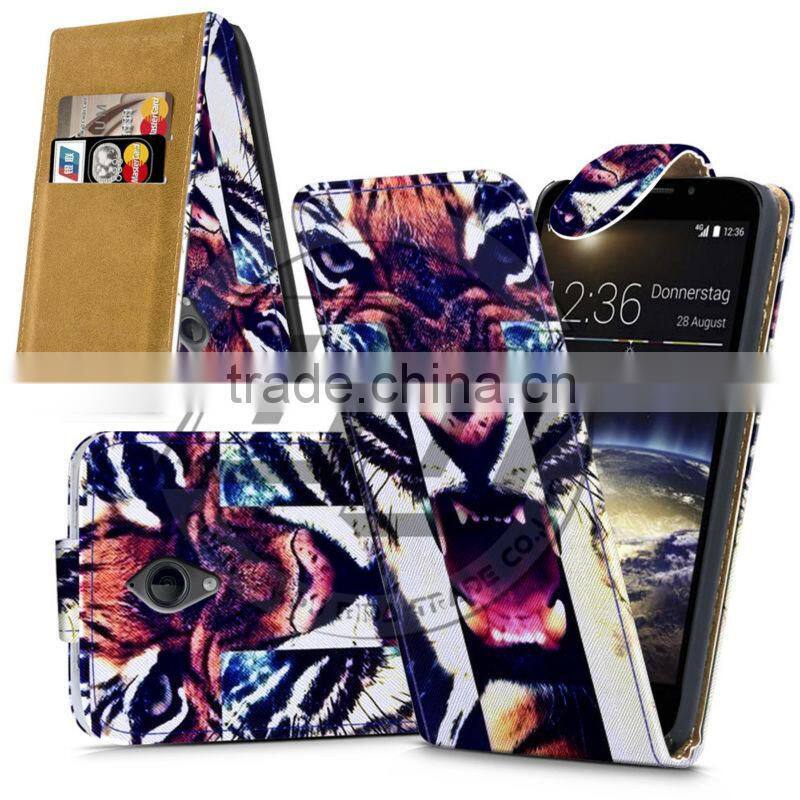 For Vodafone Smart 4 LTE High Quality Print Flip PU Leather Case Cover Moible Phone Case