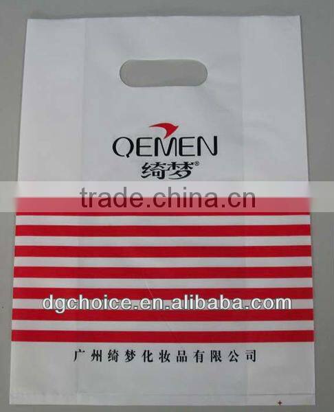 Plastic packing ldpe heat seal punch hole die cut bag