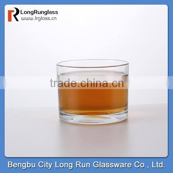 LongRun 2015 selling fast 394ml classcial short candlestick glass candle holder wholesale