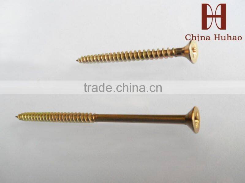 yellow zinc stainless furniture screw from china manufacturer supplier shipping in tainjin port