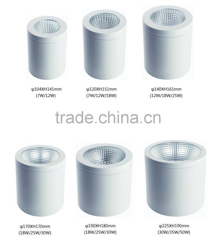 Dimmable led downlight surface mounted cob led downlight 50W