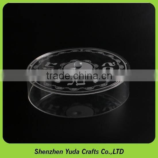 Promotional high quality plexiglass display case acryl dustproof round box