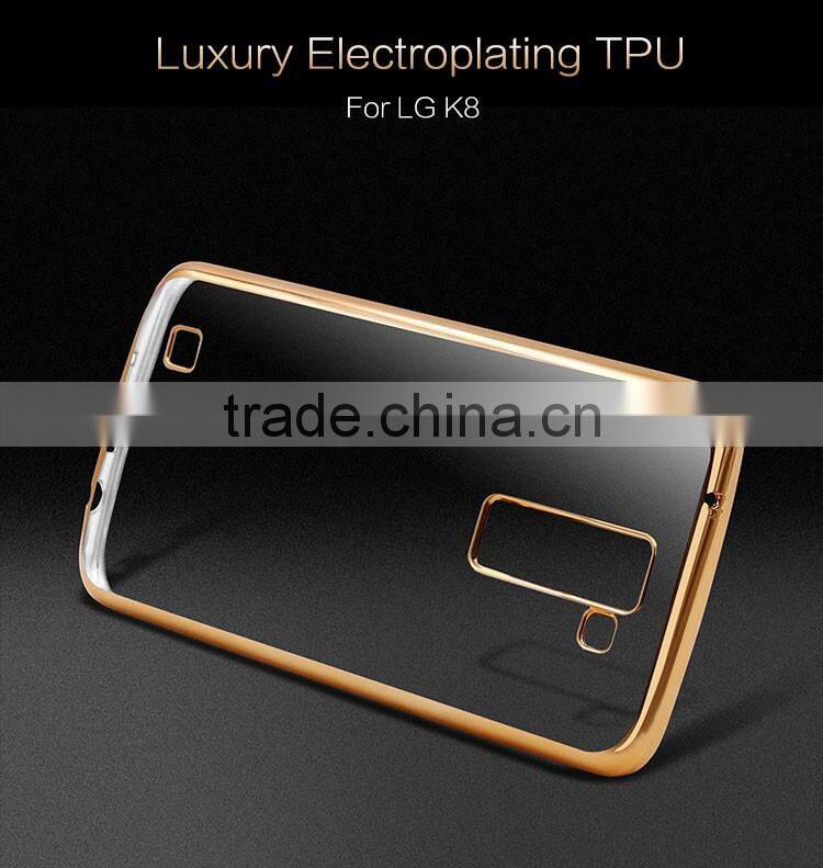 LZB Luxury Electroplating TPU Case for LG K8,For LG K8 Case