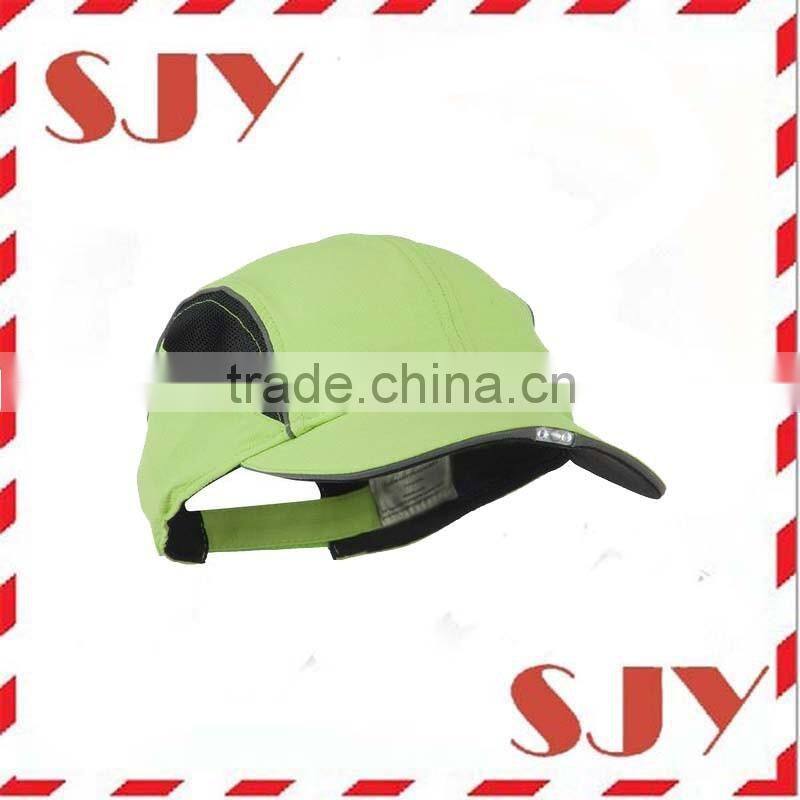 Custom baseball cap with led lights on the visor