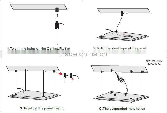 Backlit led ceiling panel light 120lm/w