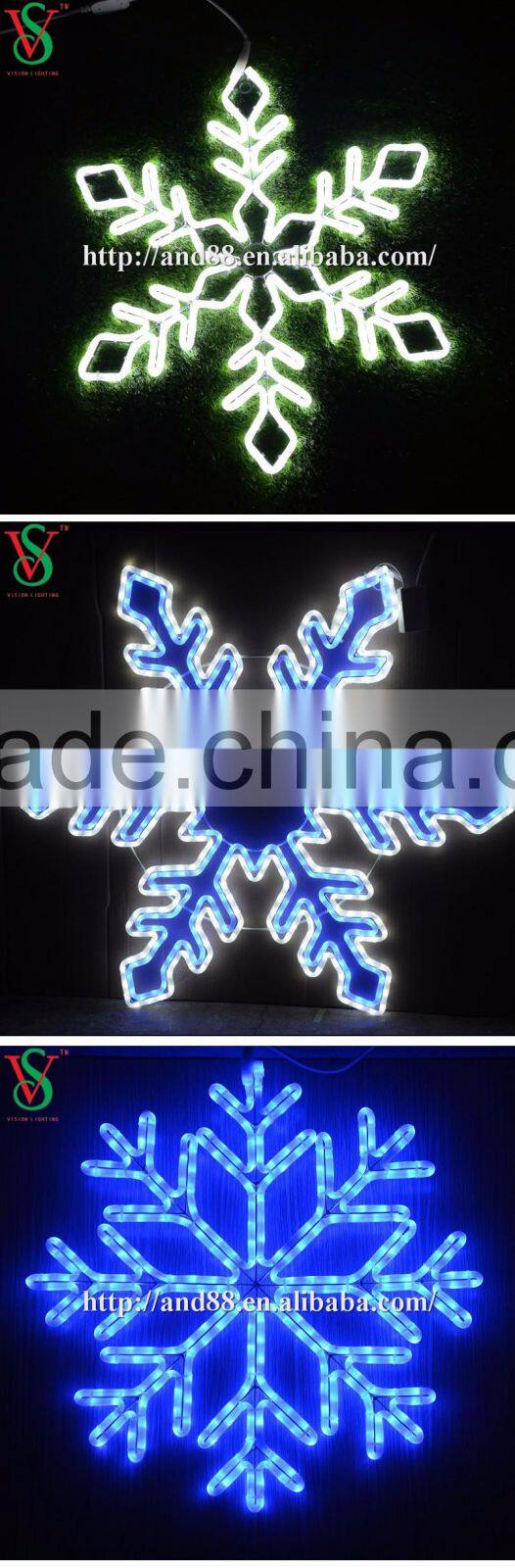 Christmas shopping center decoration led snowflake light