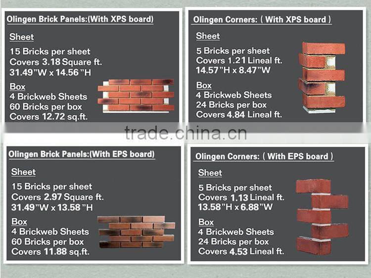 light weight flexible brick panel