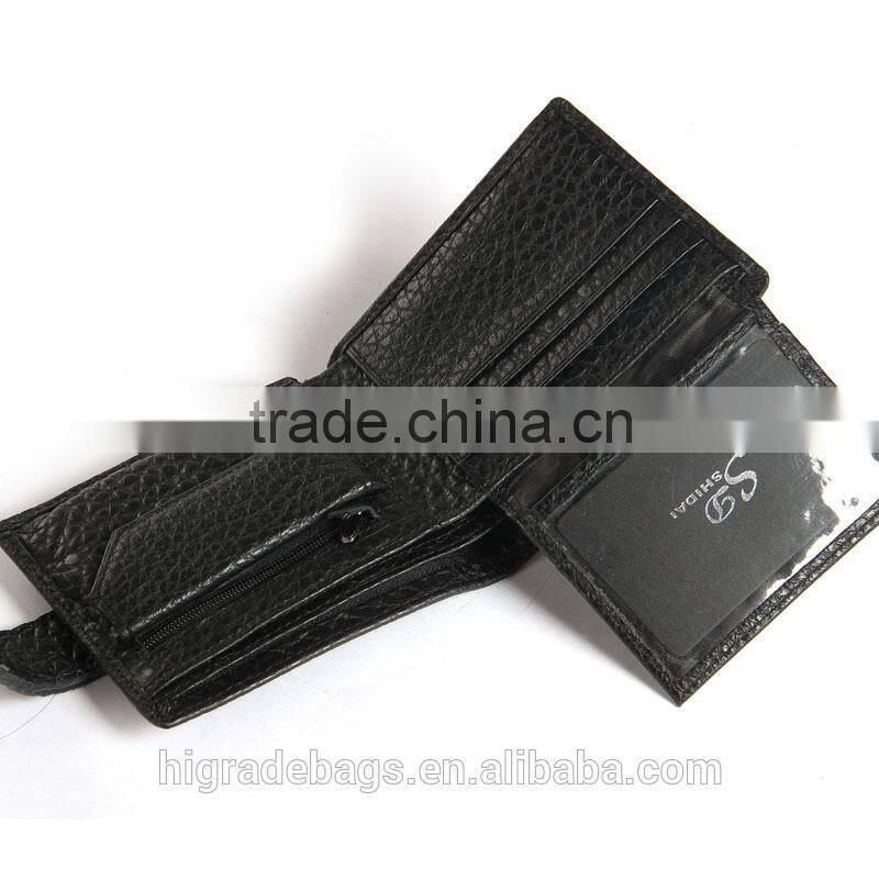 baellerry men leather wallet with zipper pocket