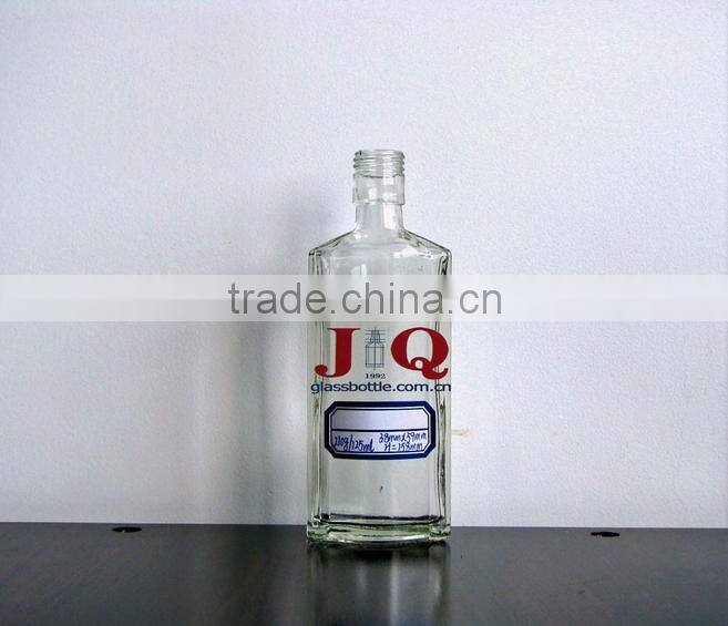 Round glass spirit bottles