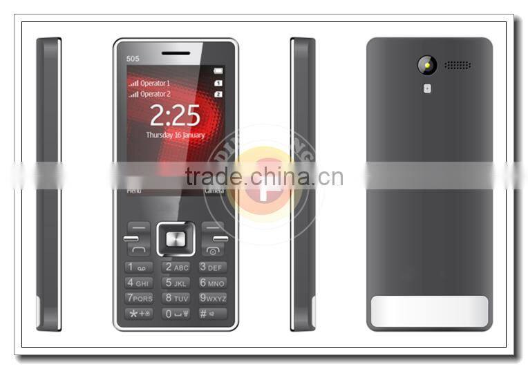 Best Selling 2.8INCH Dual SIM Card Quad Band GPRS GSM Camera Telefonos Celulares A505