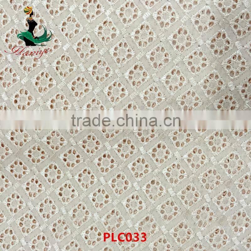 Haniye 2016/PLC033 top qualitycotton polish lace hot selling cheap price for man dress swiss voile lace polish cotton lace