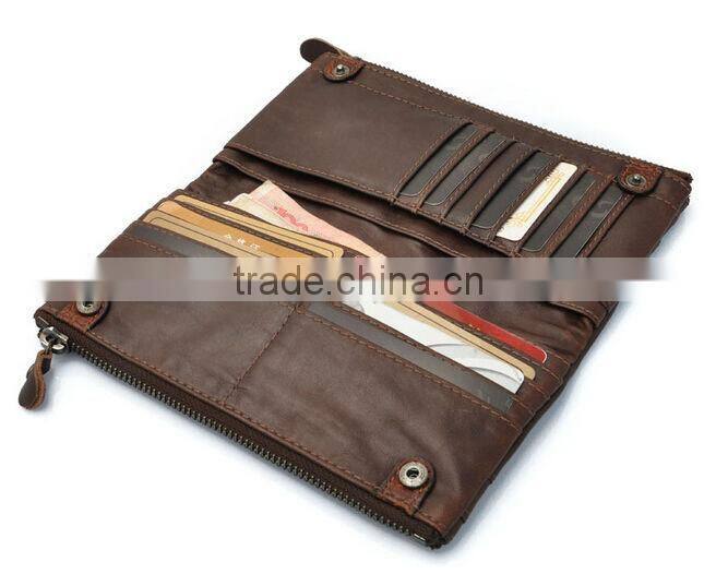 vintage men's business wallets customized genuine leather wallet
