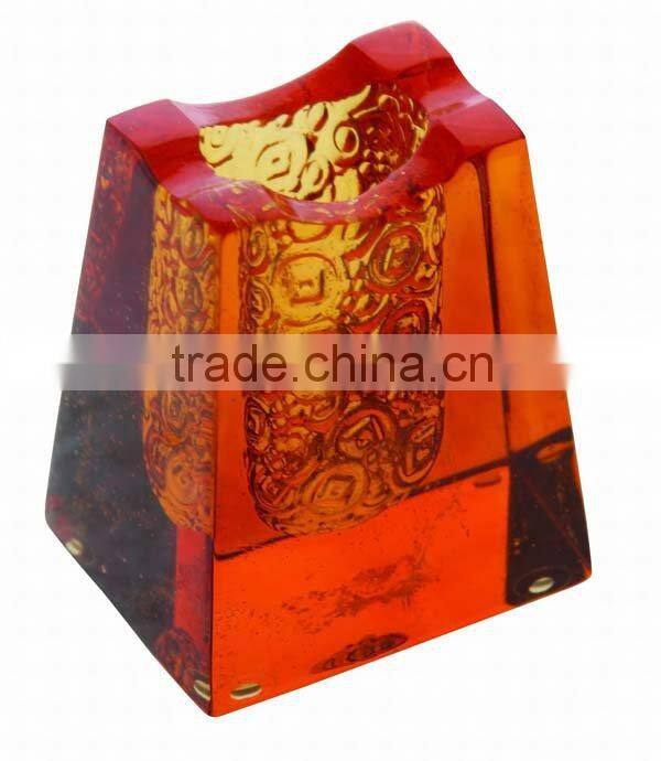 the liuli crystal craft the bamboo shaped penholder BS163