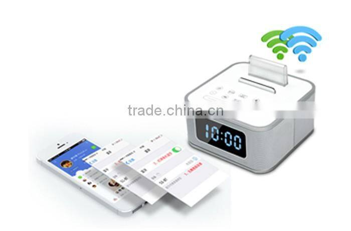 bluetooth speaker with time clock for bedroom hotel