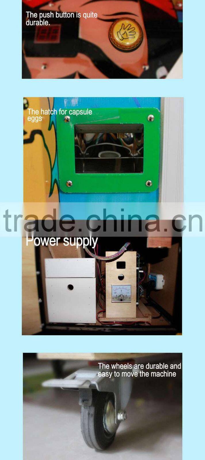 New arrival coin pusher toy gift crane machine candy vending game machine for amusement park