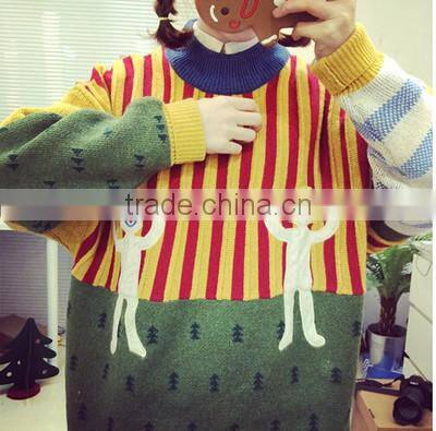 16JW53120 adult pullover ugly christmas sweater