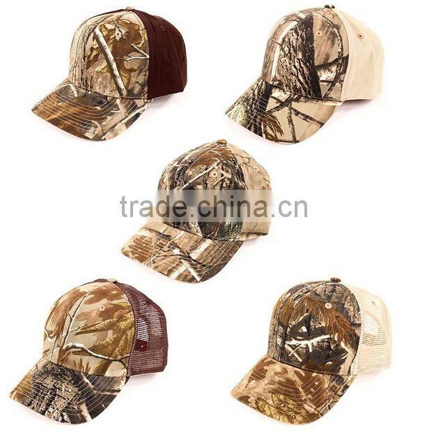 Wholsale curved bill Realtree Camo Baseball Snapback Camouflage Leaf Trucker Hat