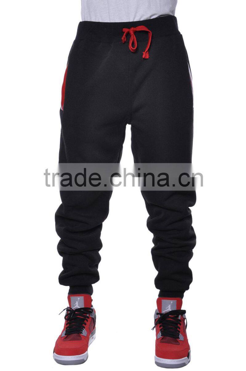 Black Leather Dance Baggy Harem Fleece Plus Size Jogger Pants