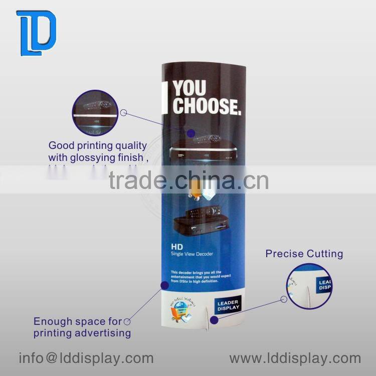 cardboard totem display stand, pop up stand, hot sale display stand up