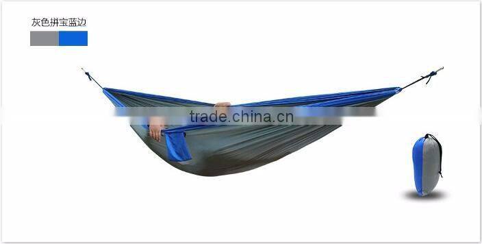 High quality Factory Customize 2 Person Outdoor Camping 210T Ripstop Nylon Parachute Portable Hammock