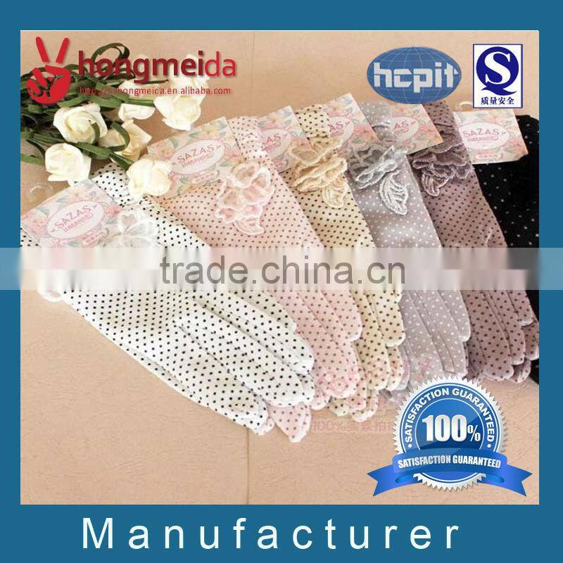 short cotton print sun protective gloves fashion cotton gloves uv protective gloves