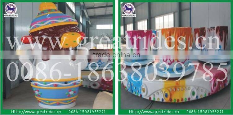 China manufacturer amusement park rides 6 cups coffee cups for shopping mall